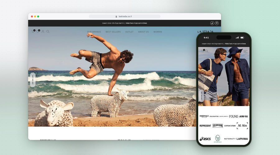 LA STRADA – אתר Shopify שבנינו