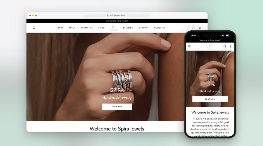 SPIRA JEWELS – אתר Shopify שבנינו